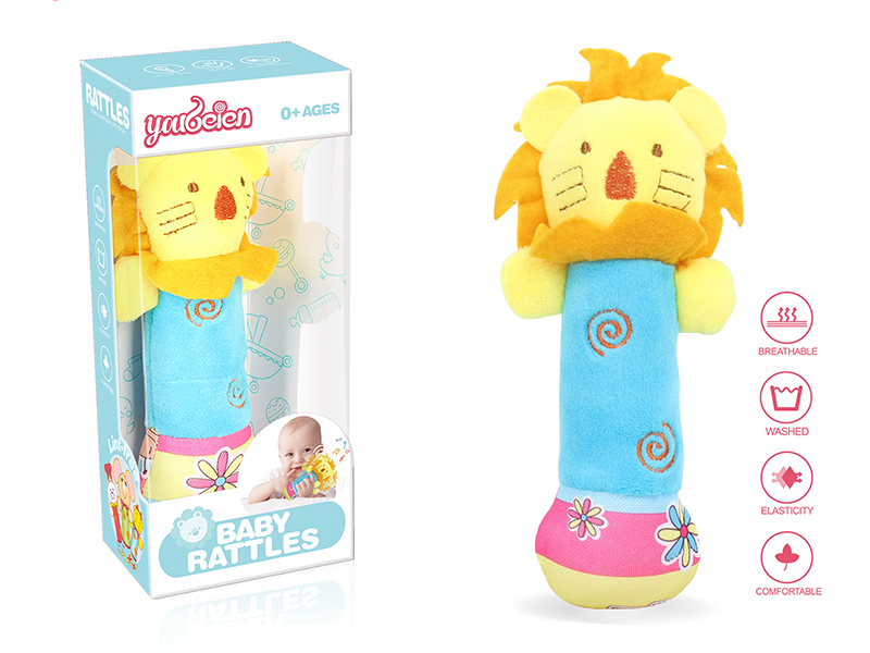 Plush Lion Baby Rattles