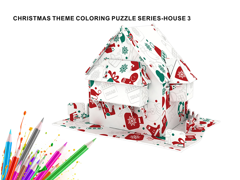 3D Puzzle Christmas Theme Graffiti Series - House 3