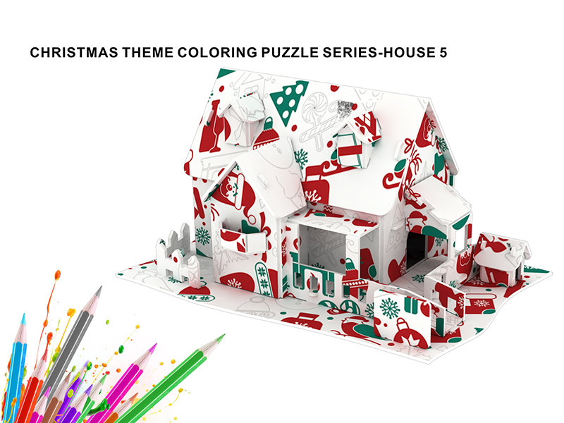 3D Puzzle Christmas Theme Graffiti Series - House 5
