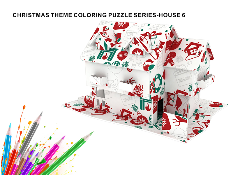 3D Puzzle Christmas Theme Graffiti Series - House 6