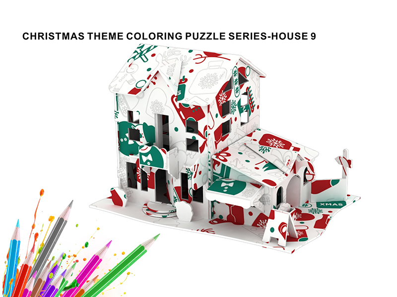 3D Puzzle Christmas Theme Graffiti Series - House 9