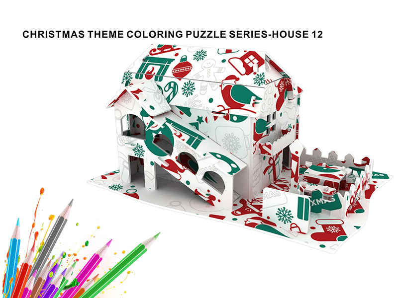 3D Puzzle Christmas Theme Graffiti Series - House 12