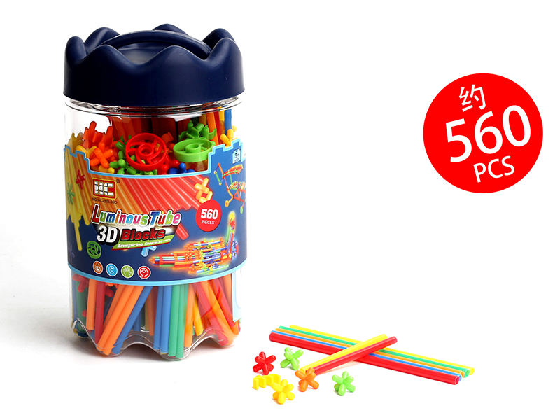 Glow In The Dark Straw Building Blocks 560pcs