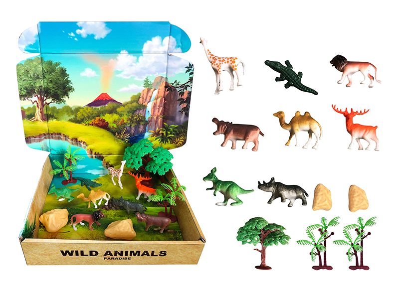 Wild Animal Scene Set (8PCS)