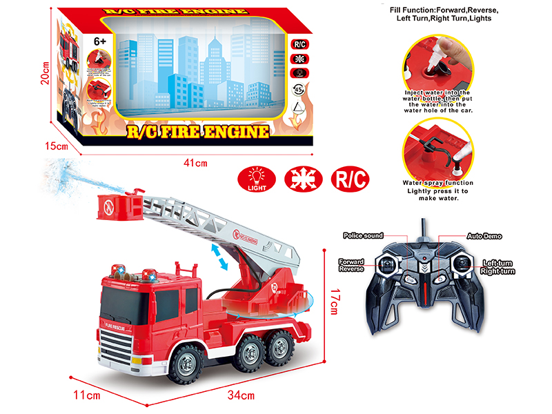 1:14 6CH R/C  Fire Engine With Light