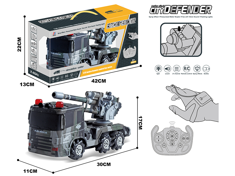 21CH 2.4G R/C Missile Vehicle With Light