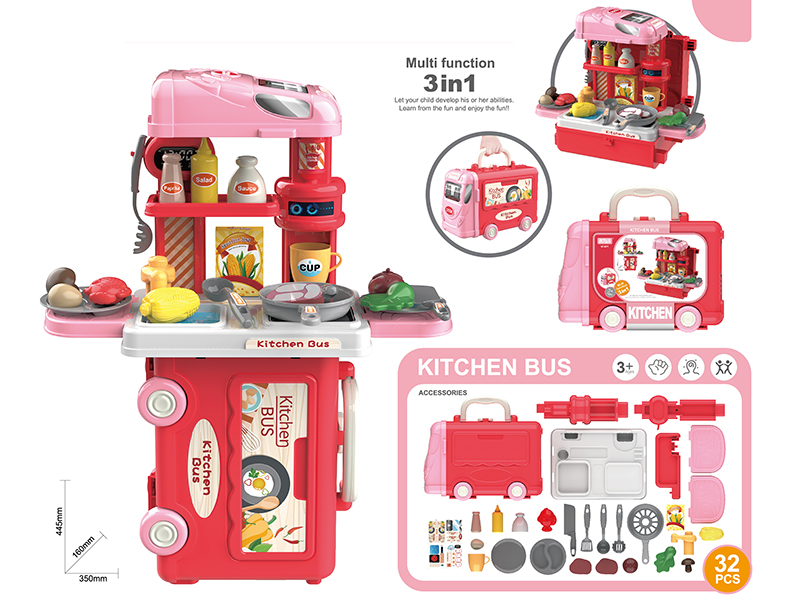 Multifunctional 3 In 1 Kitchen Bus 32pcs