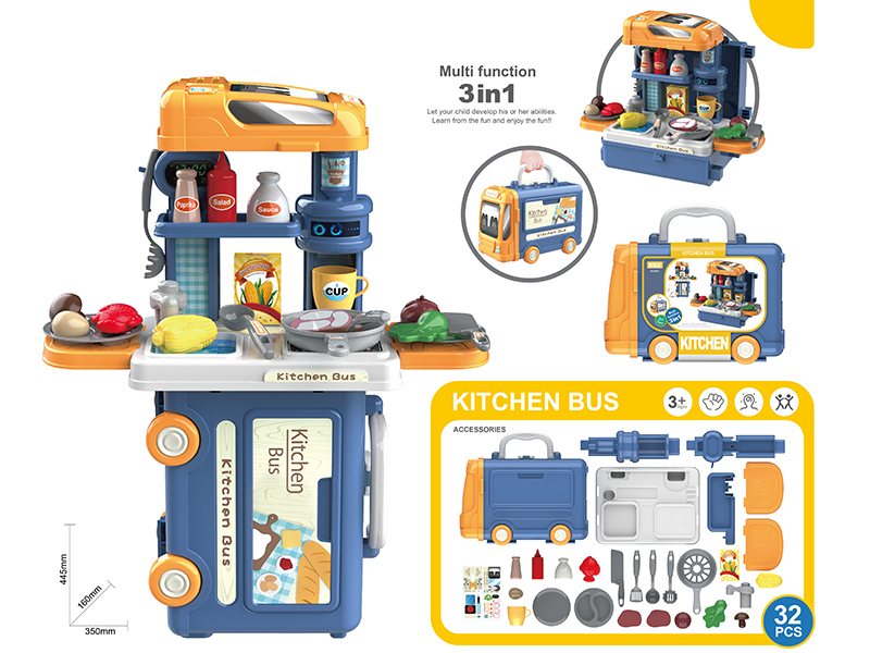 Multifunctional 3 In 1 Kitchen Bus 32pcs