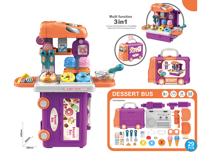 Multifunctional 3 In 1 Dessert Bus 29pcs