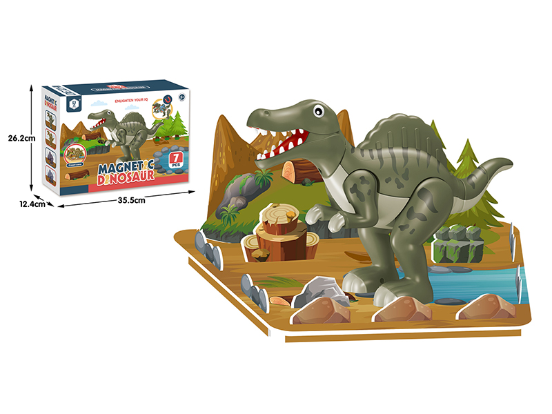 Magnetism Assembly Dinosaur(Spinosaurus  Scenes)