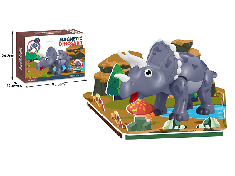 Magnetism Assembly Dinosaur(Triceratops  Scenes)
