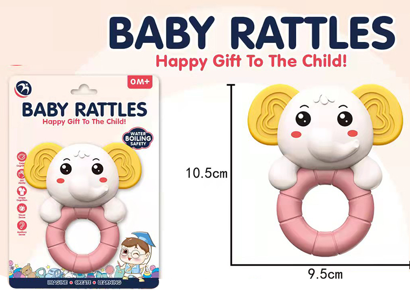 Teether Elephant Baby Rattle