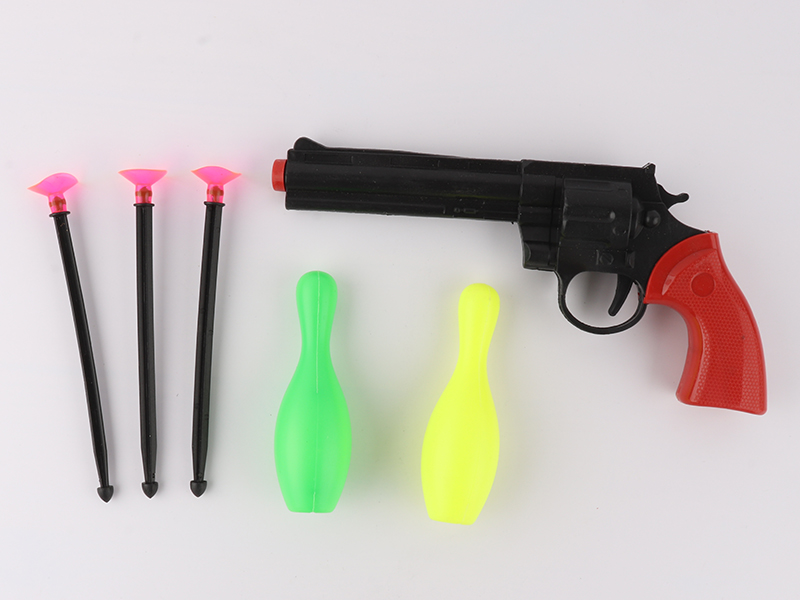 Revolver Soft Bullet Gun + Bowling