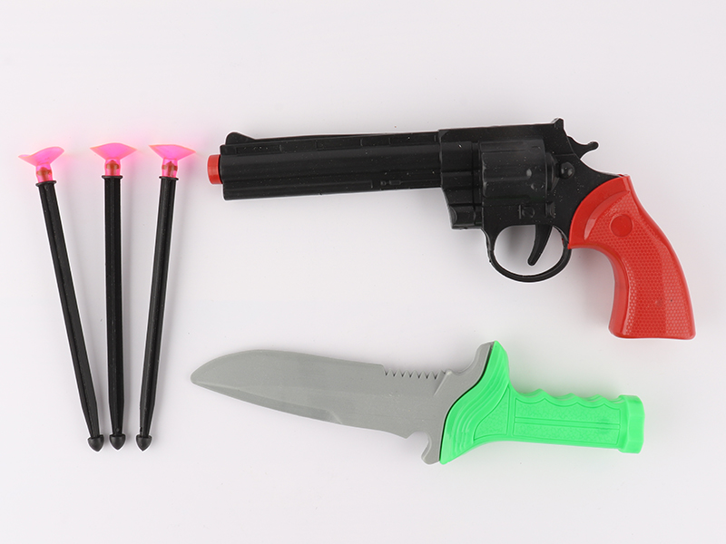 Revolver Soft Bullet Gun + Knife