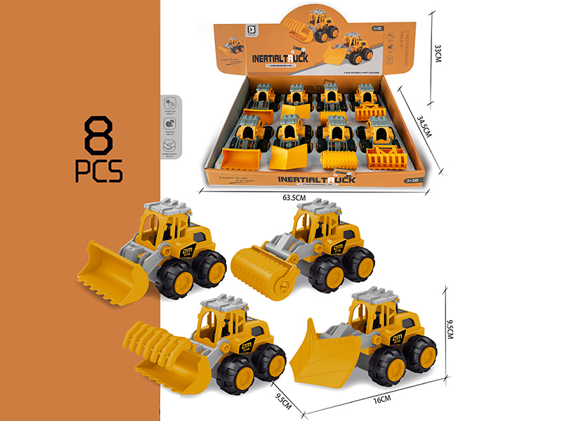 Friction Farm Tractor 8pcs