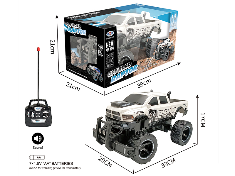 1:14 Dodge 4-Channel Remote Control Car