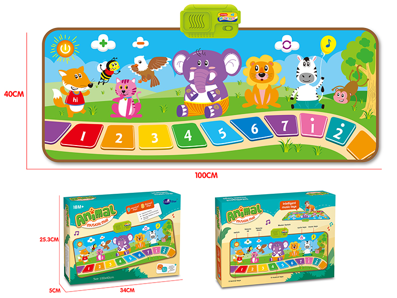 Cartoon Animal Electric Piano Blanket