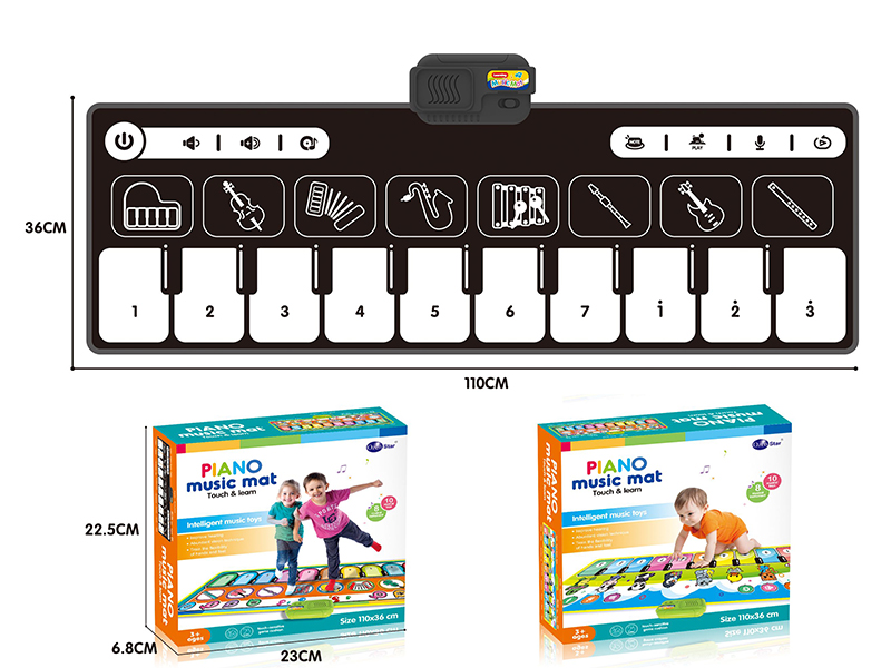 Black And White Classic Children Music Electric Piano Blanket