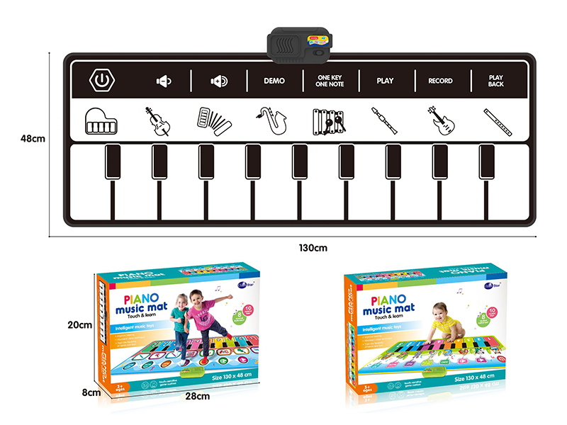 Black And White Classic Children Music Electric Piano Blanket