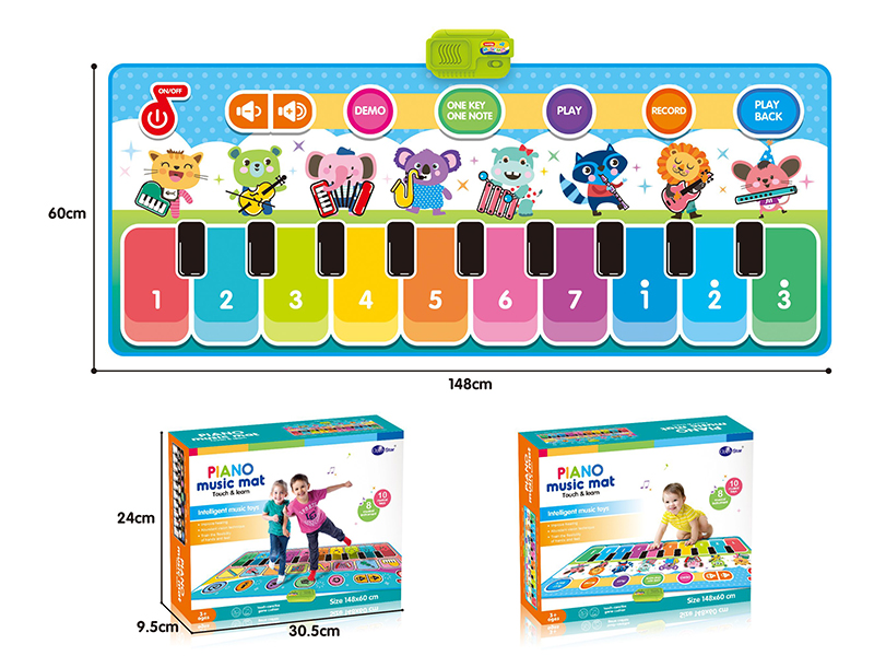 Animal Cartoon Children's Music Electric Piano Blanket