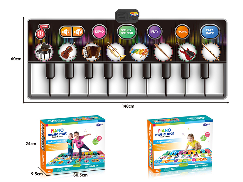 Black And White Classic Children Music Electric Piano Blanket