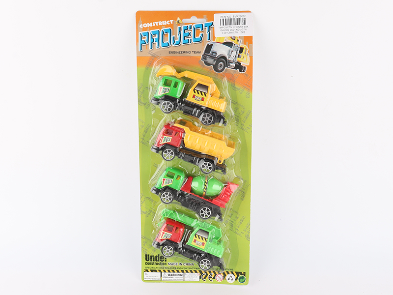 Pull Back Engineering Truck 4pcs