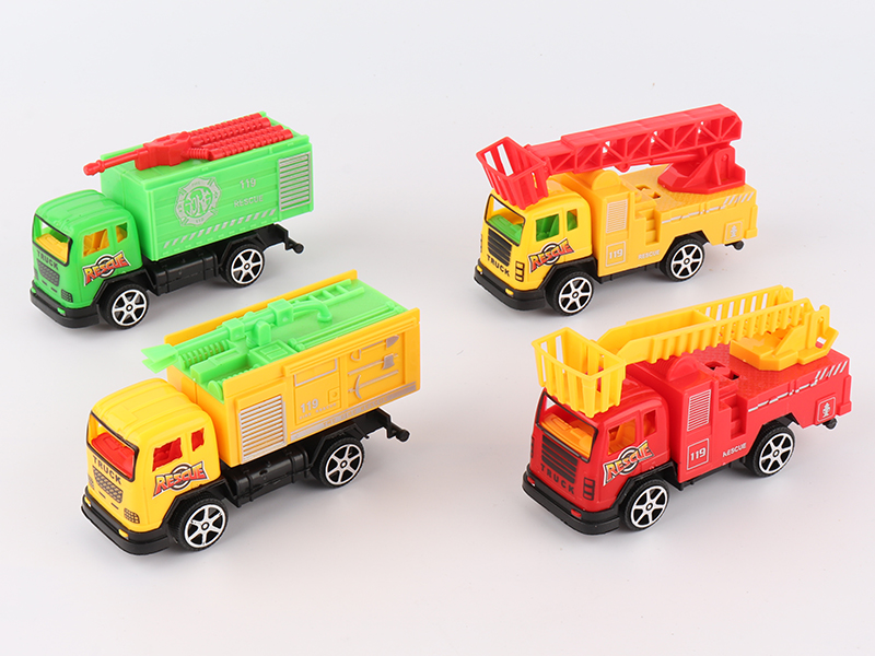 Pull Back Fire Engine 4pcs