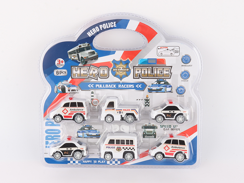Pull Back Fire Engine 6PCS