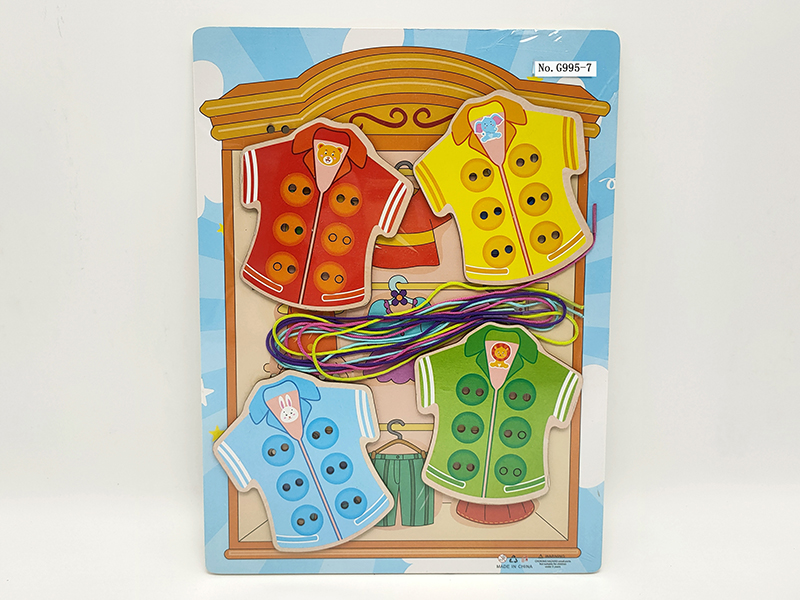 Wooden Clothes Threading Puzzle