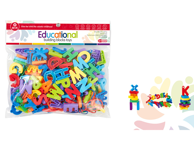 DIY Threading Alphabet Building Blocks 140PCS