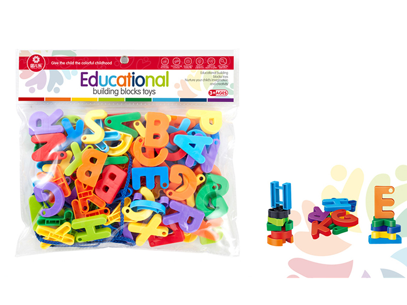 DIY Threading Alphabet Building Blocks 80PCS