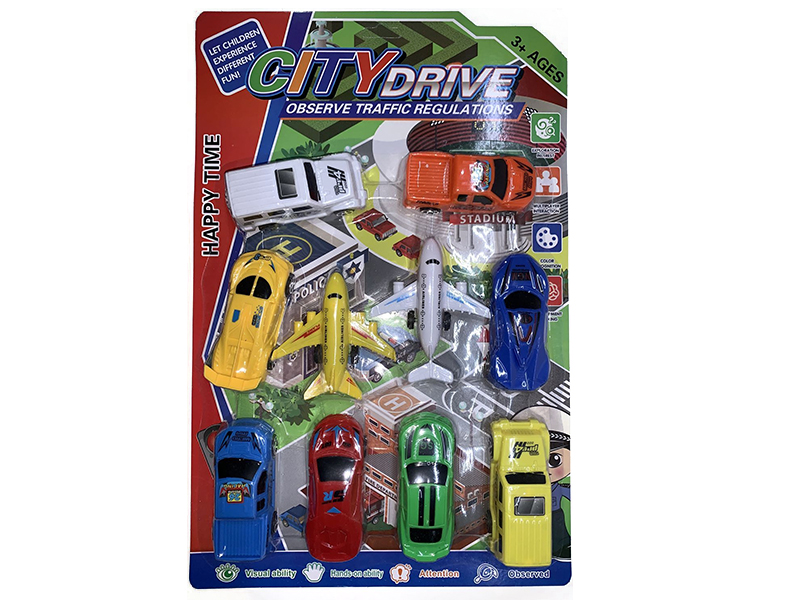 4 Pull Back Sports Car + 4 Pull Back Cross Country Car + 2 Pull Back Plane