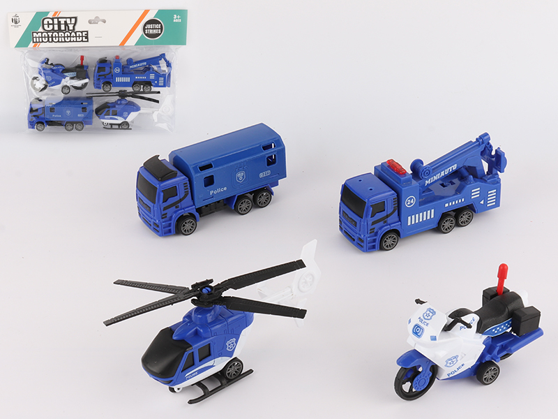 Pull Back Police Car Set