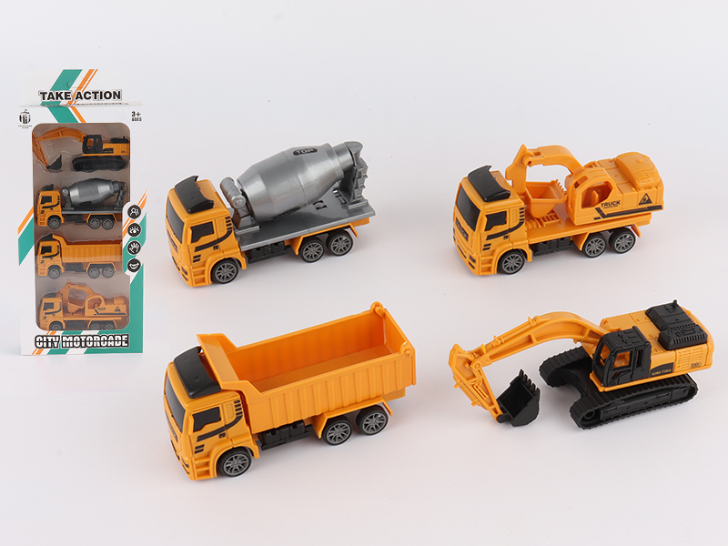 Pull Back Engineering Truck Set