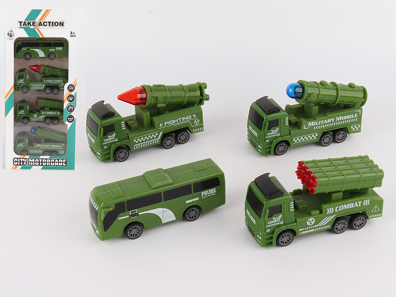 Military Pull Back Car Set