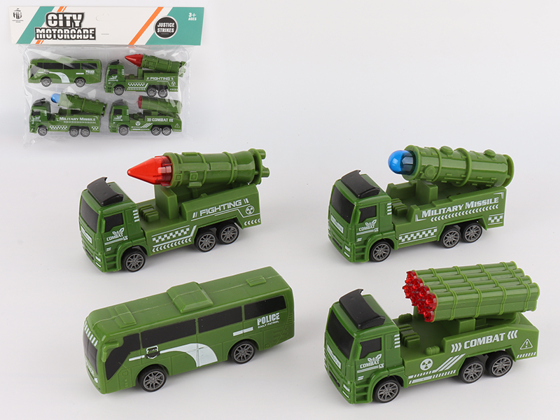 Military Pull Back Car Set