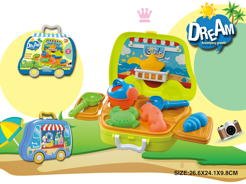 13pcs Beach Toys Portable Car Combination