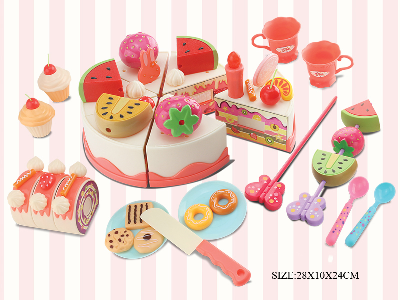 51pcs 2 In 1 Acoustooptic DIY Cake Set