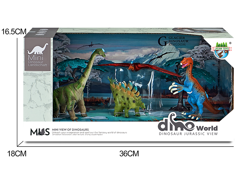 Dinosaur Glacier Scene Set