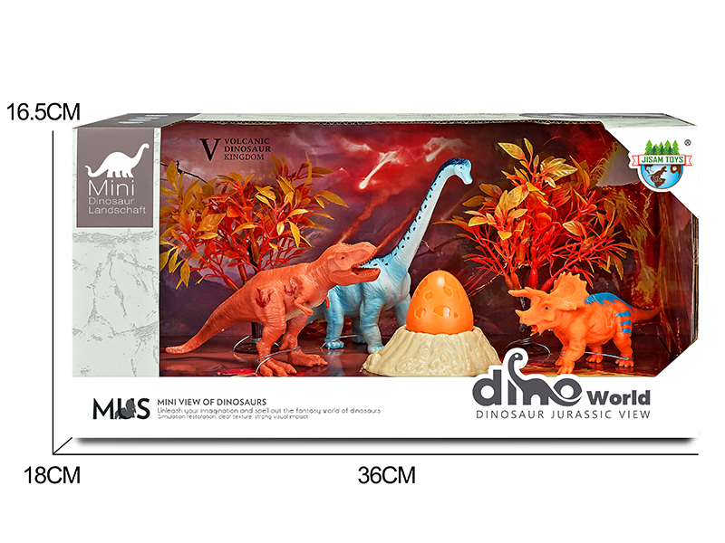 Dinosaur Volcano Scene Set + Surprise Dragon Egg