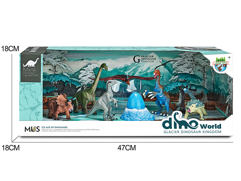 Dinosaur Glacier Scene Set + Surprise Dragon Egg