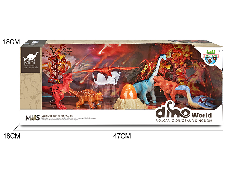 Dinosaur Volcano Scene Set + Surprise Dragon Egg