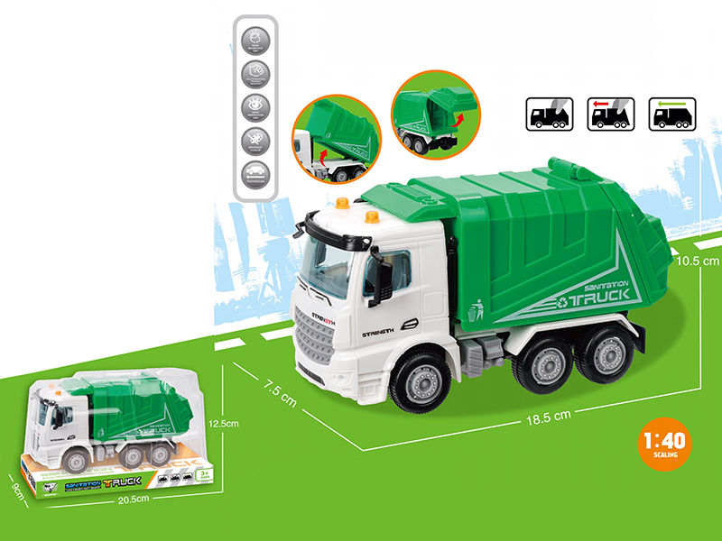 1:40 Friction Sanitation Truck