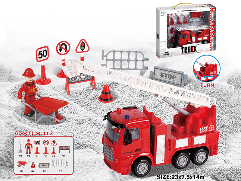Friction Fire Engine Set