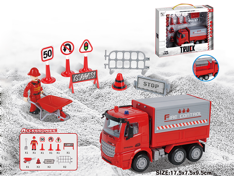 Friction Fire Engine Set