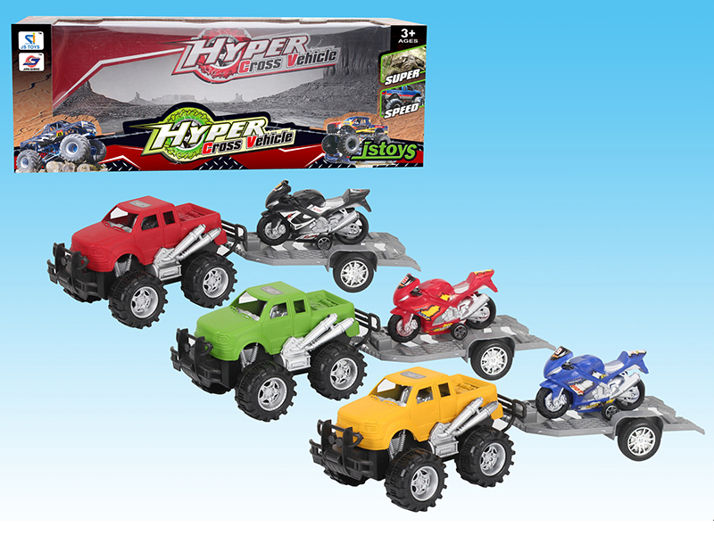 Friction Cross Country Car + Motorcycle