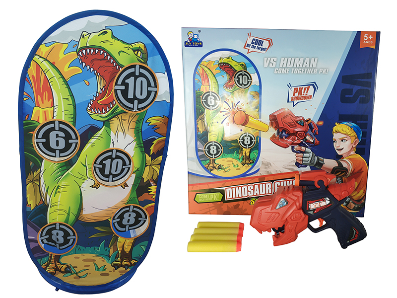Dinosaur Target With 1 Dinosaur Gun + 10 Soft Bullet