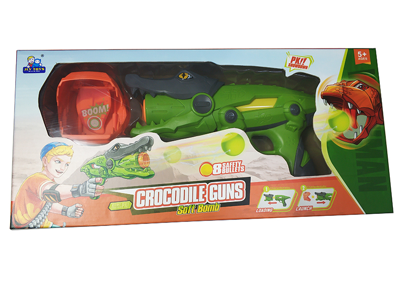 Crocodile Air Power Gun With Dinosaur Head , 8 EVA Balls