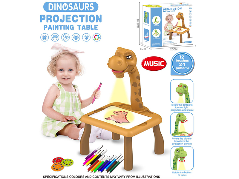 Dinosaur  Projection Painting Table(With Music)