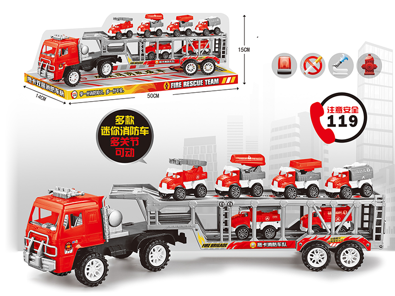 Friction Trailer Fire Engine